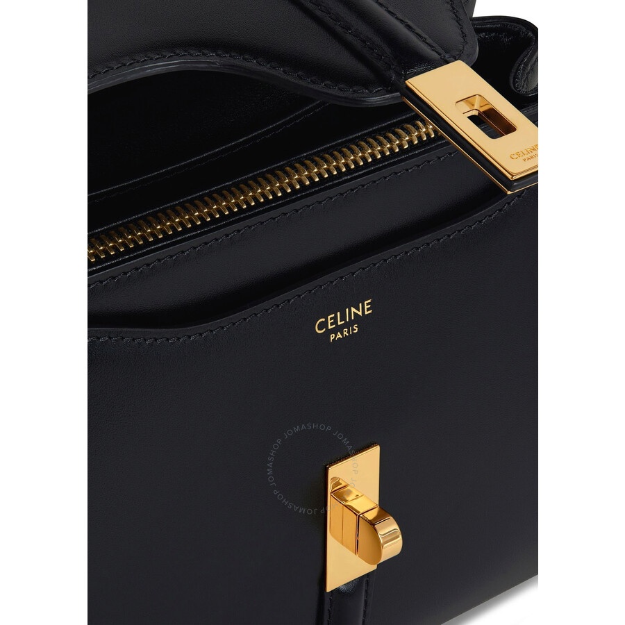 Celine Black Mini 16 in Satinated Calfskin - 5