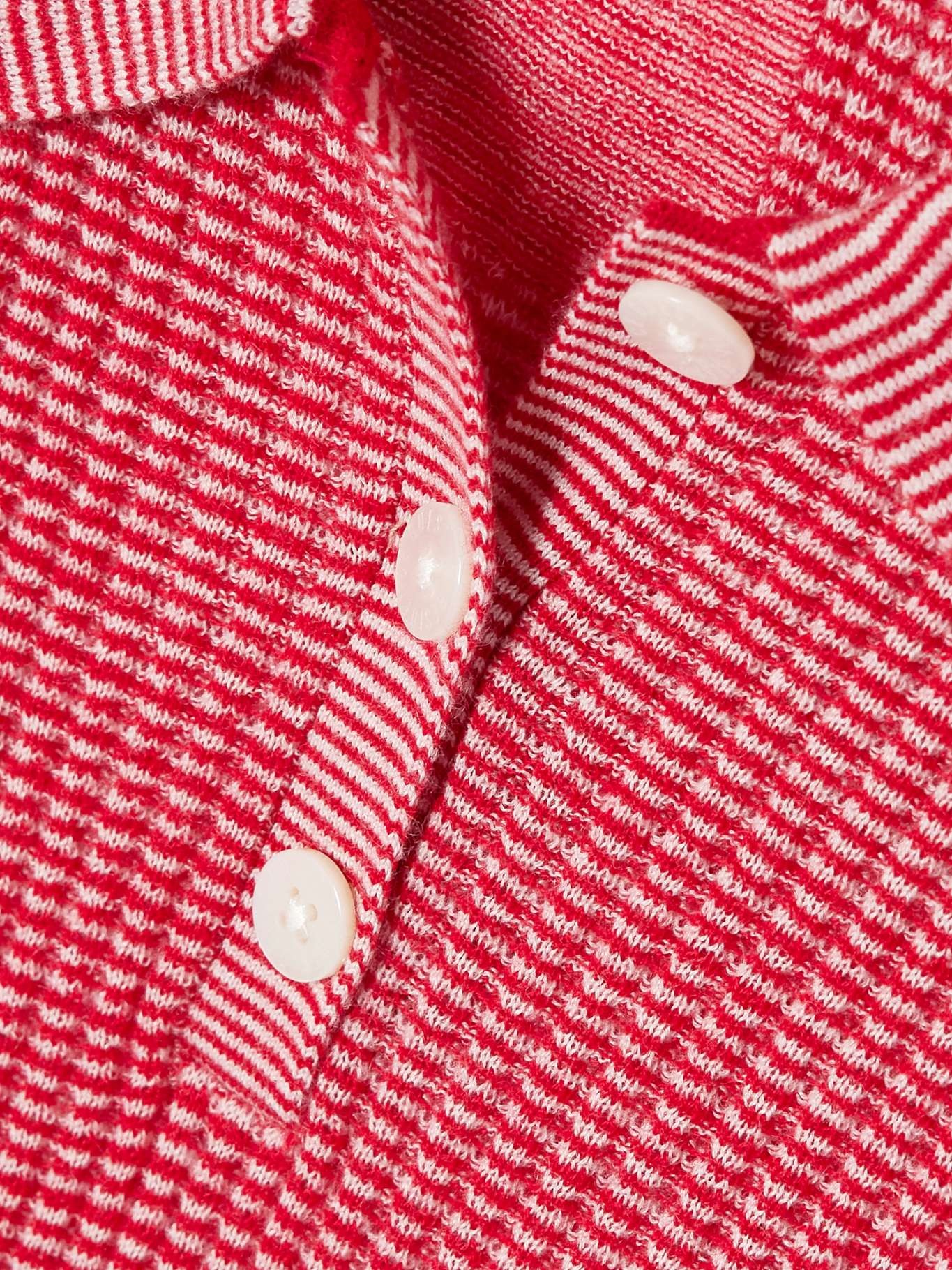 Ribbed cashmere polo sweater Pink - 5
