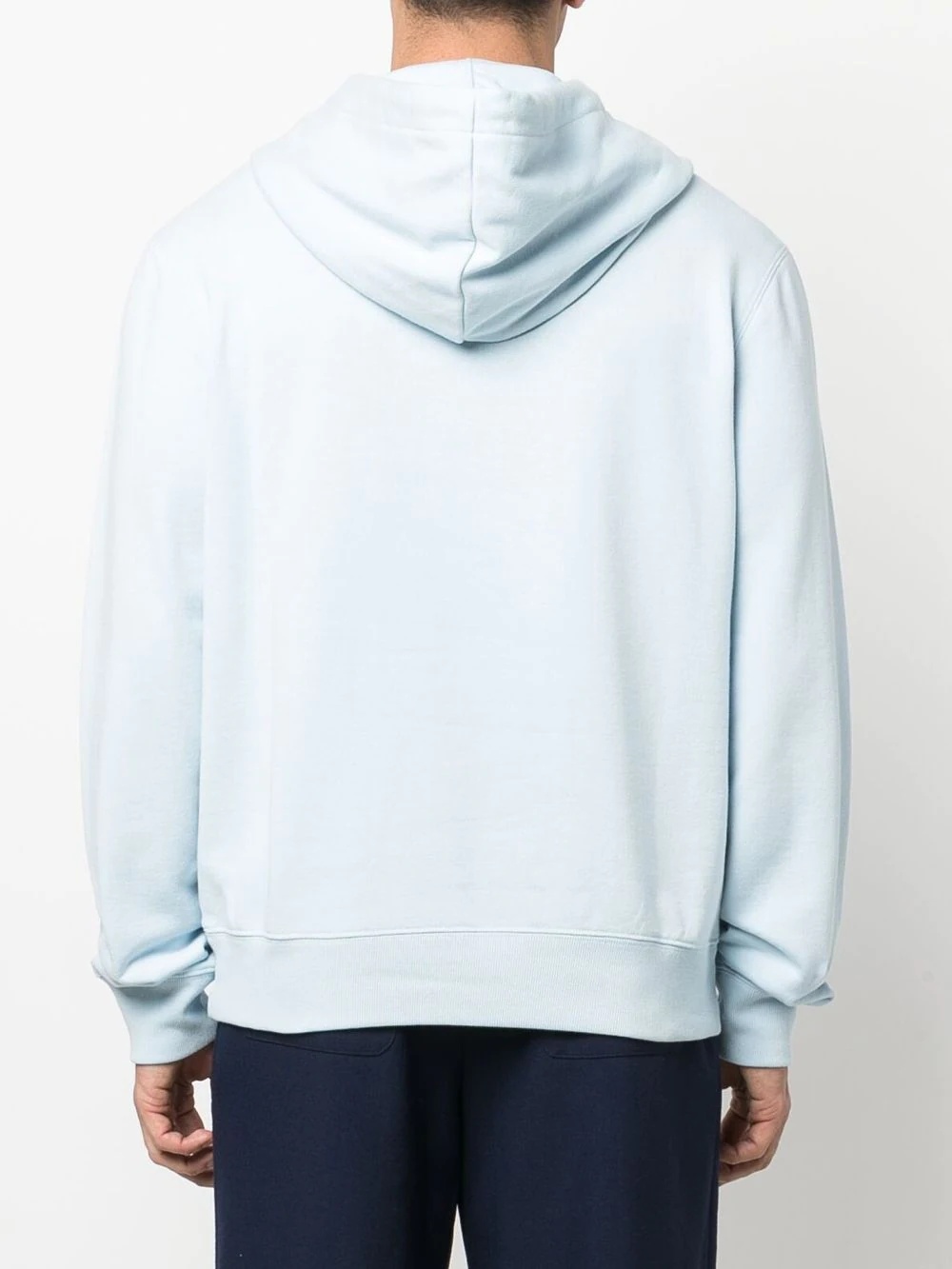 ribbon-logo long-sleeved hoodie - 4