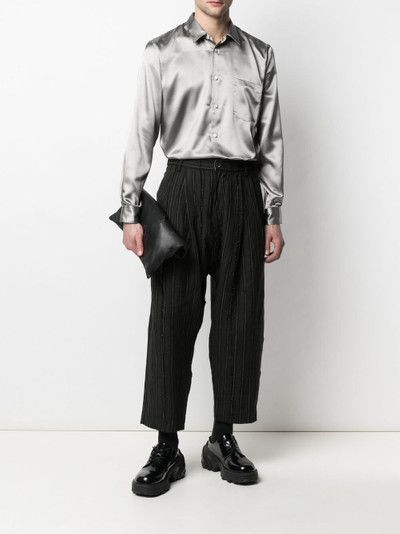 Ziggy Chen cropped pinstripe-pattern trousers outlook