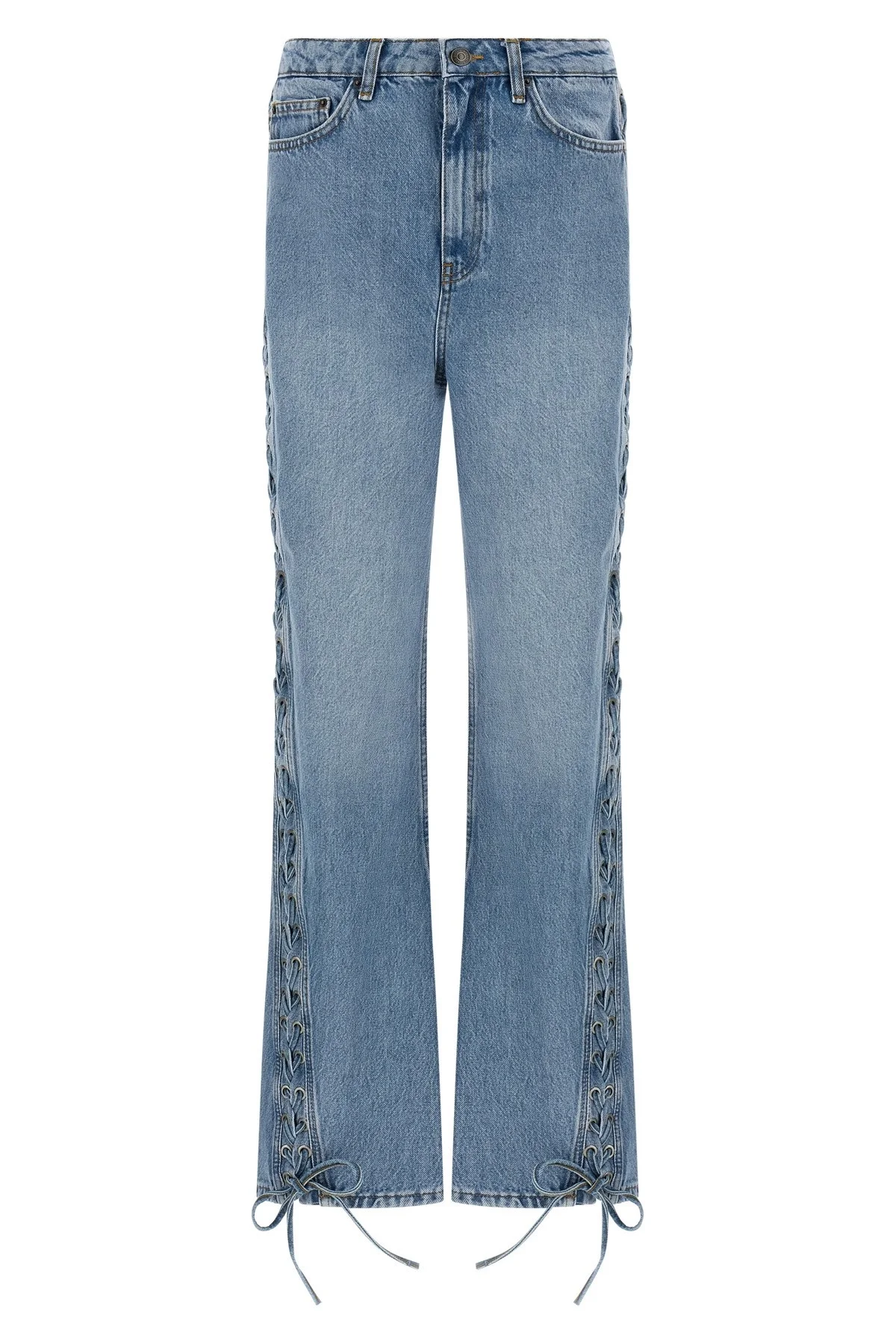 'Twisted lacing' jeans - 1