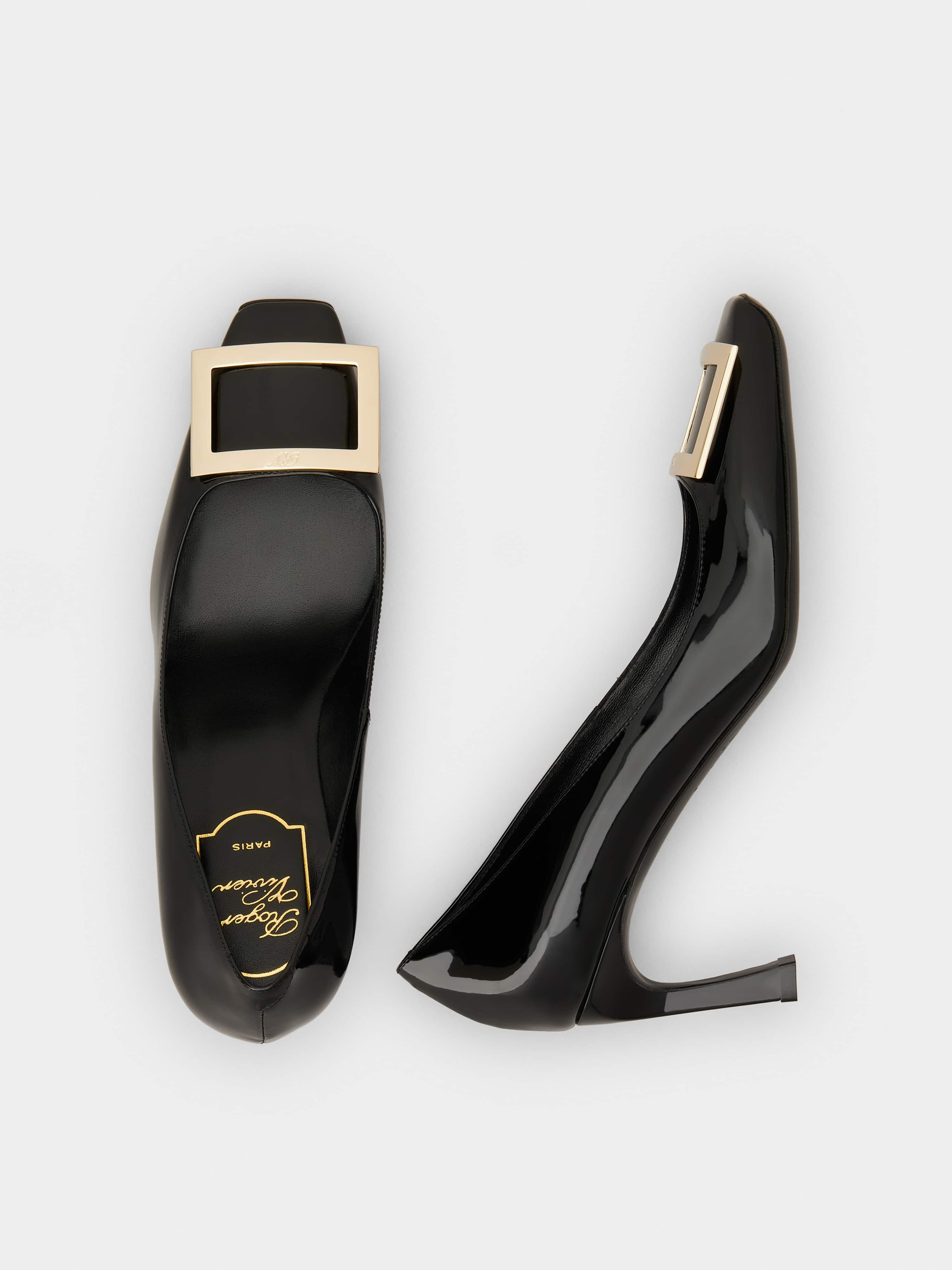 Trompette Metal Buckle Pumps in Patent Leather - 7