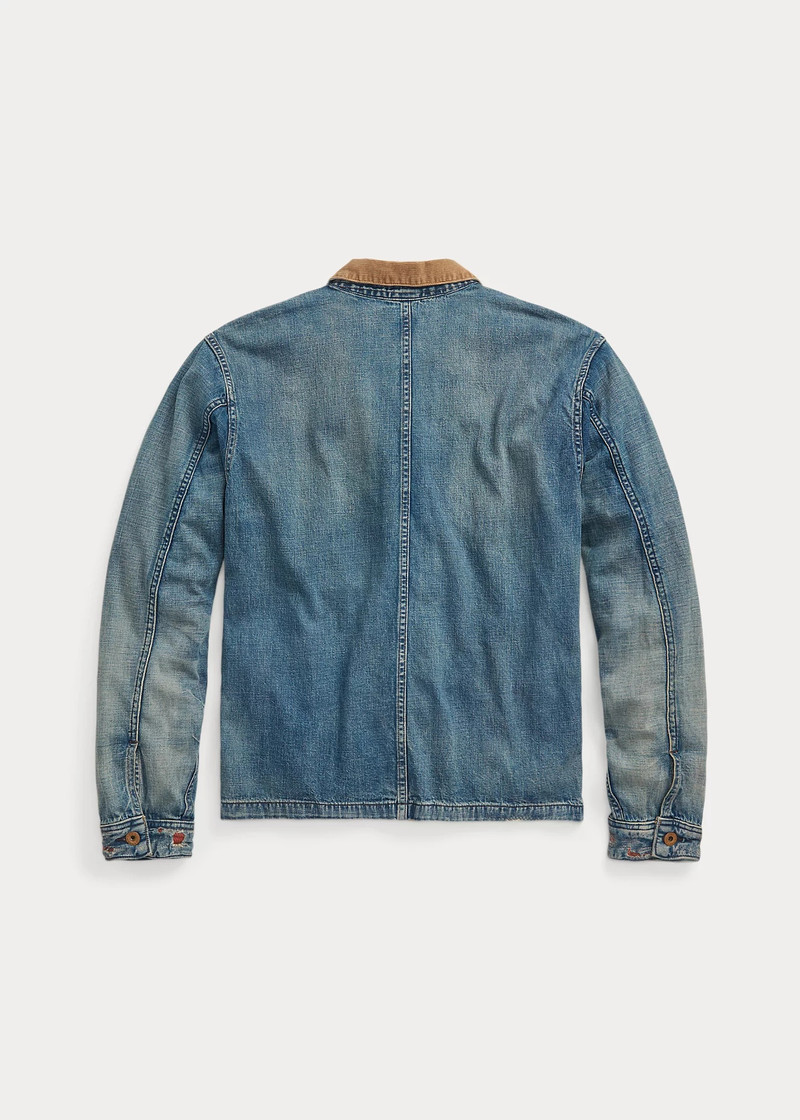 RRL by Ralph Lauren Repaired Campton Denim Work Jacket outlook