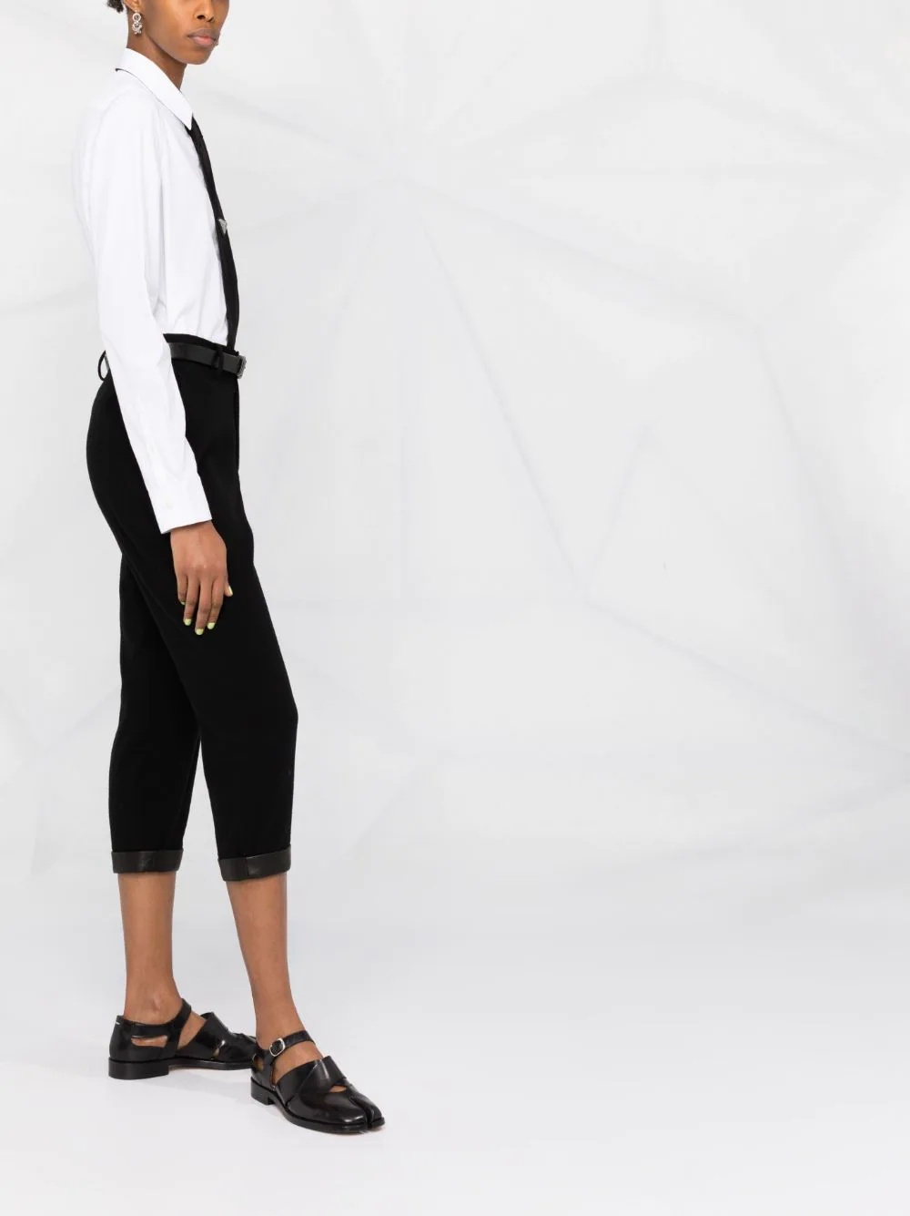 slim-fit cropped trousers - 6