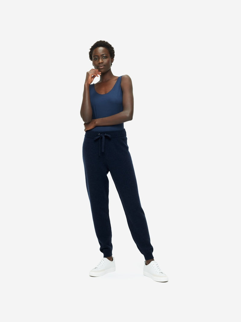 Derek Rose Women's Track Pants Daphne Cashmere Navy outlook