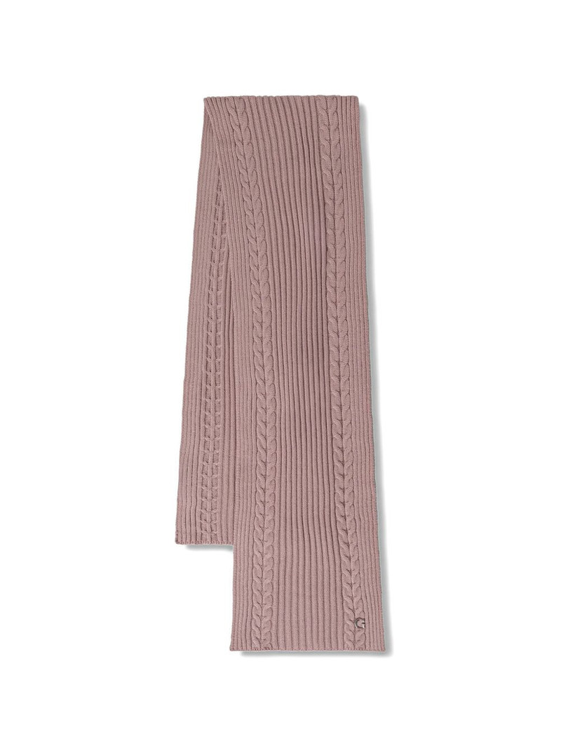 cable-knit ribbed scarf 1