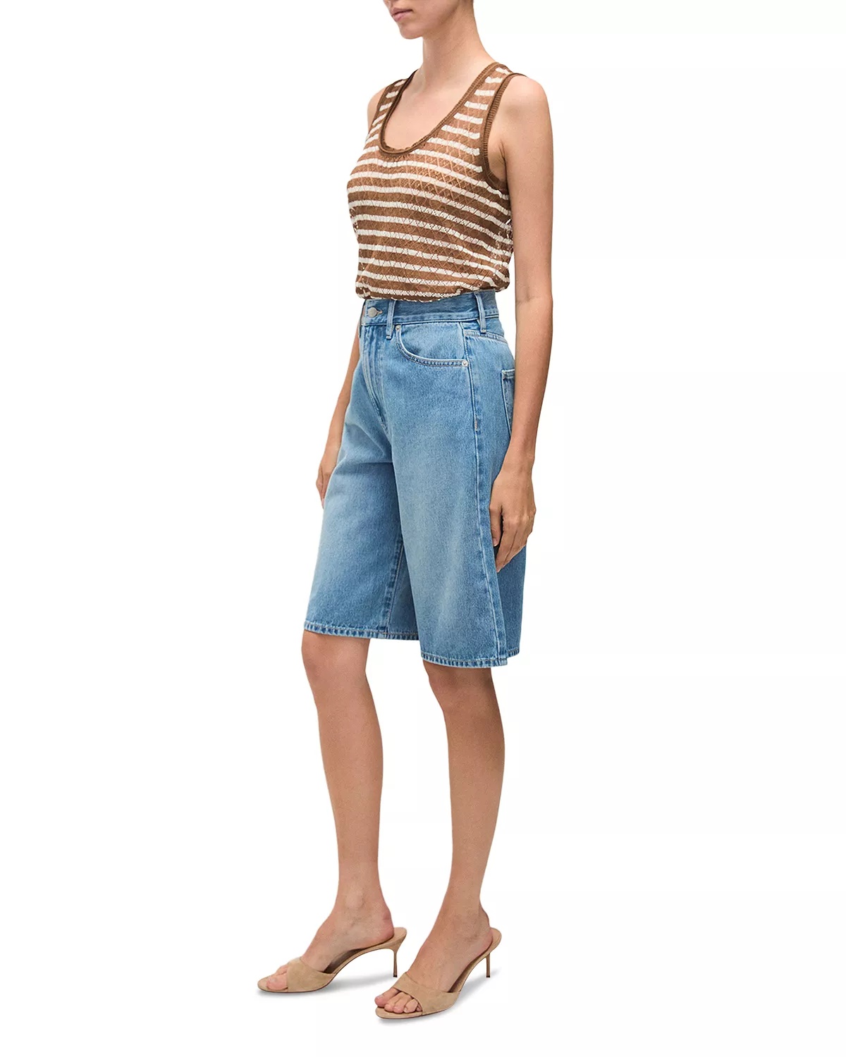 Charlotte Denim Bermuda Shorts - 3