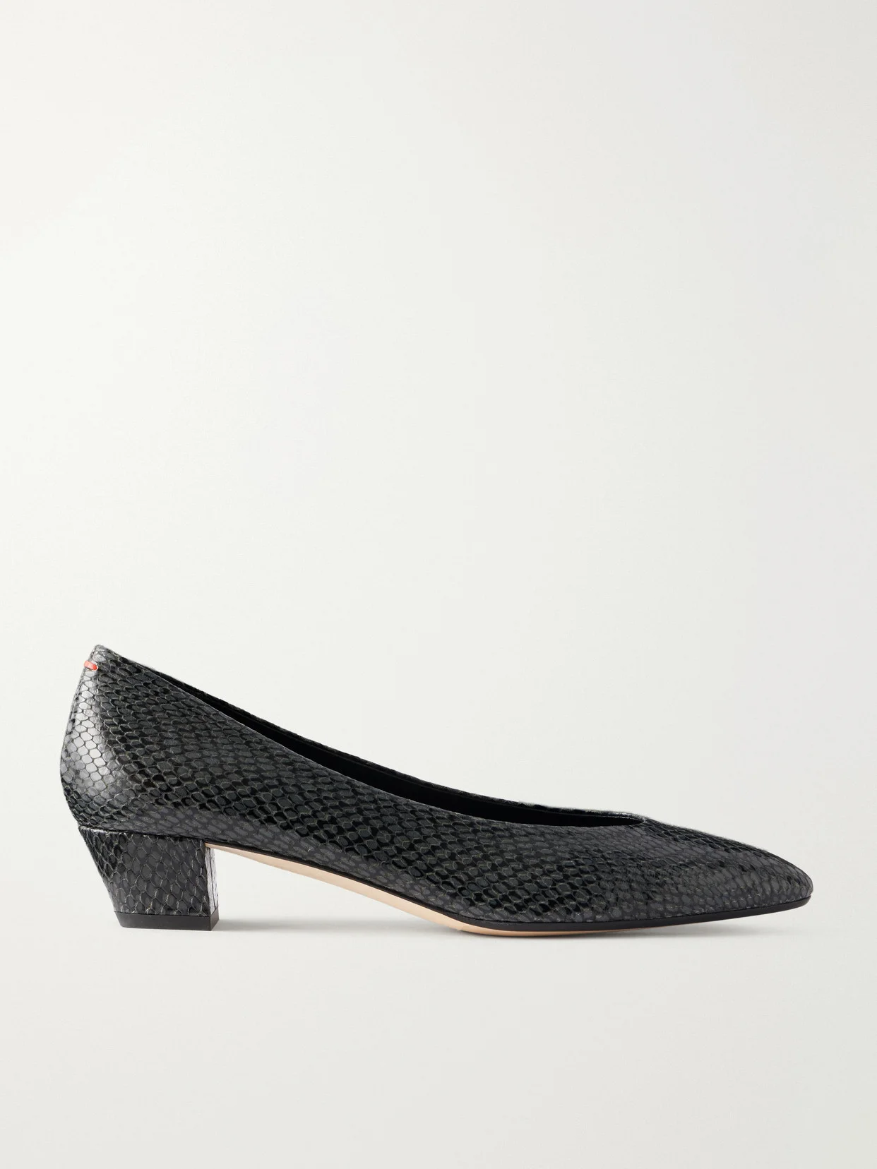 Helia 35 Snake-effect Leather Pumps - 1