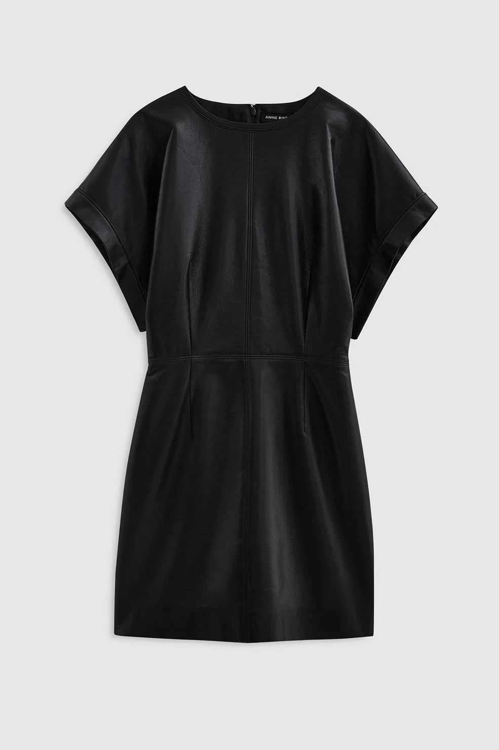 Zelie Dress - Black Recycled Leather - 1