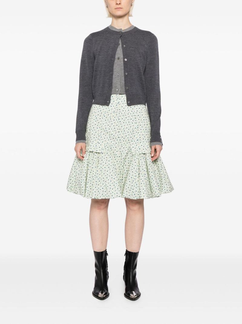 rokh floral-print midi skirt outlook