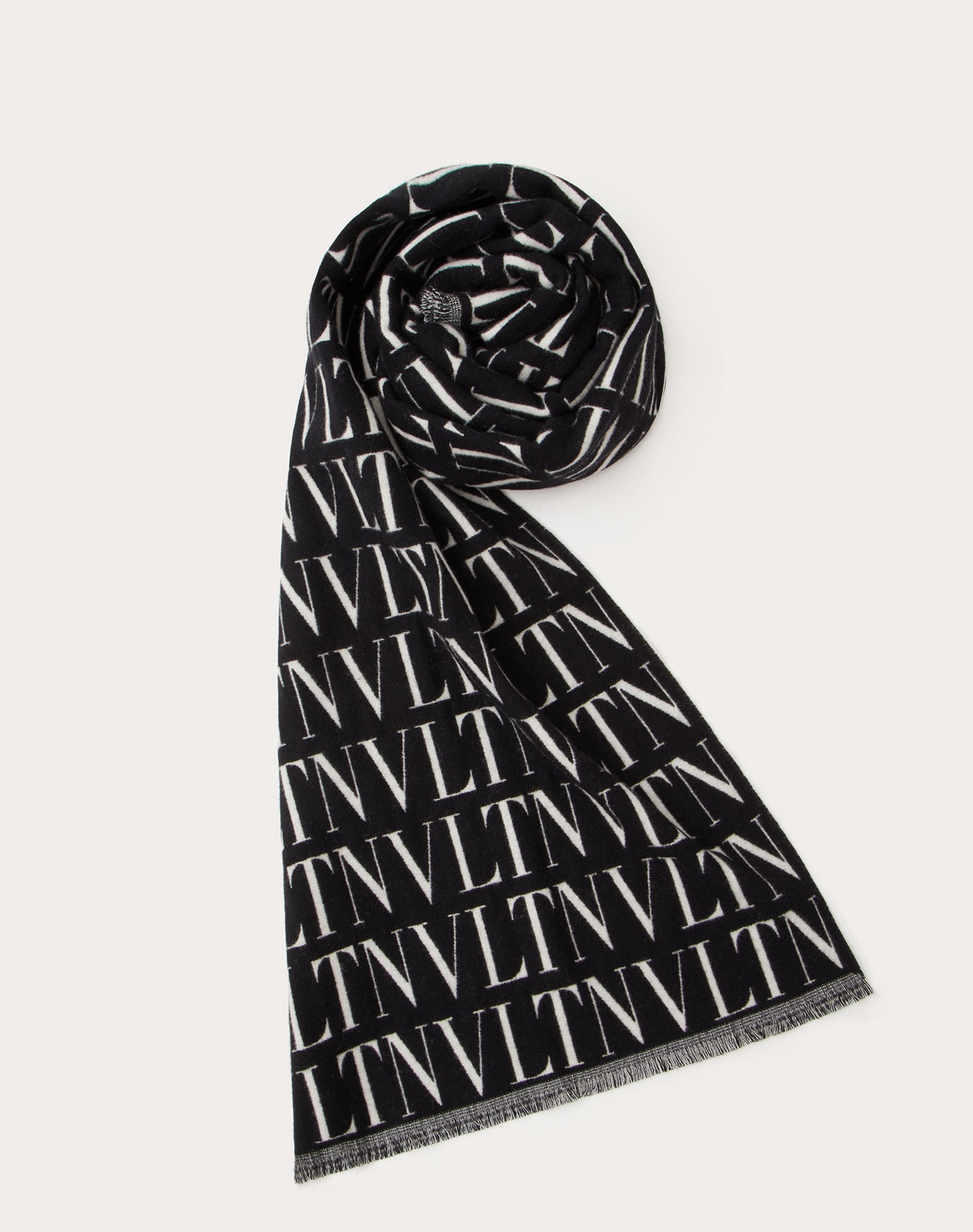 VLTN TIMES Wool Scarf with Pouch - 1