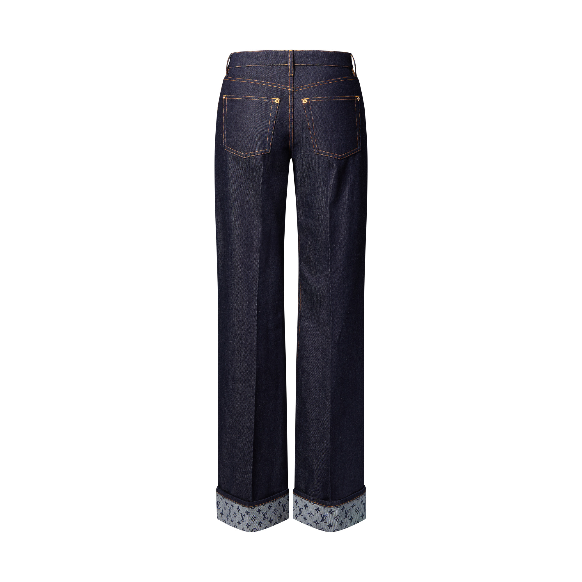 Cuffed Hem Flared Jeans - 3