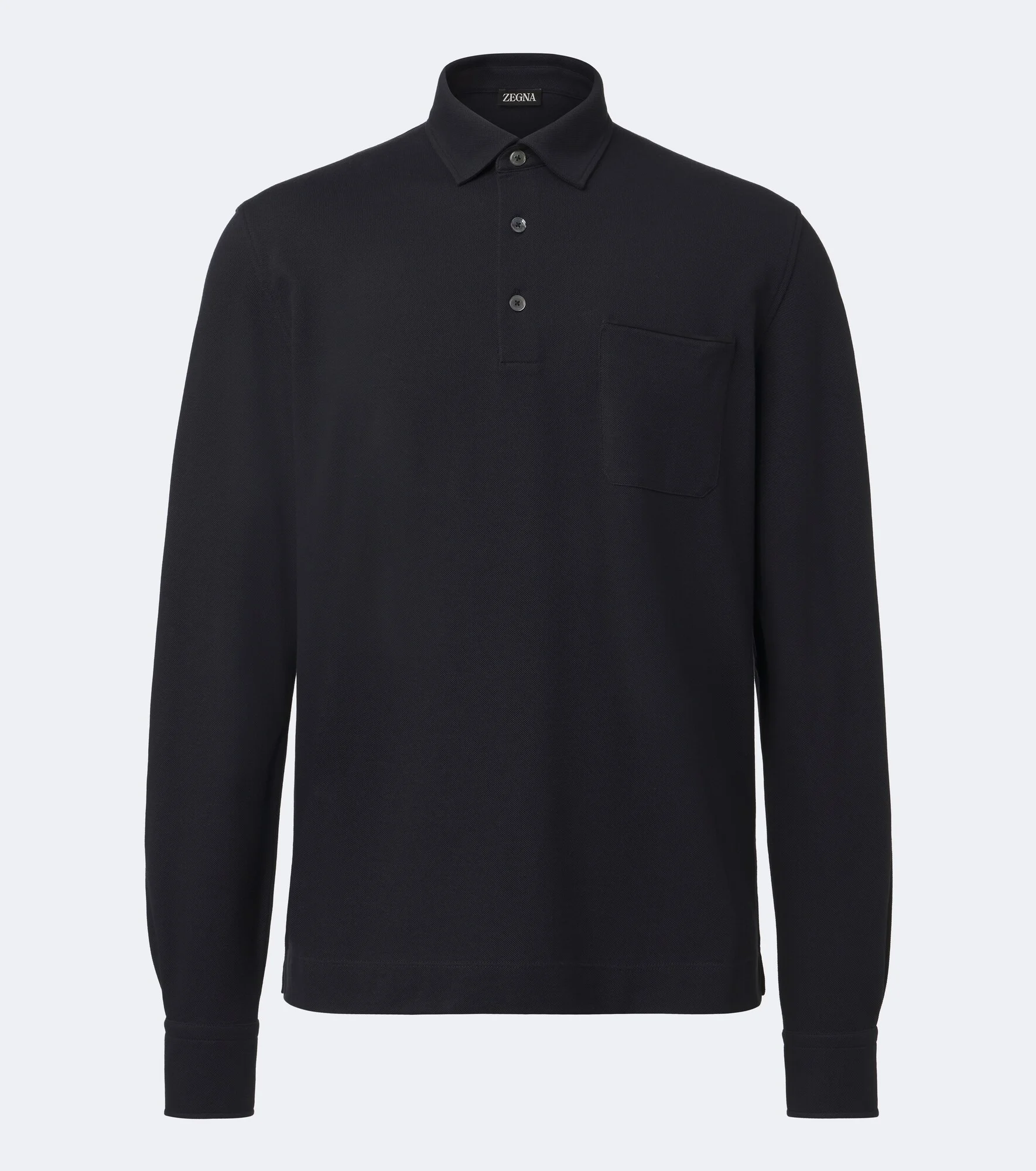 Cotton piqué polo shirt - 1