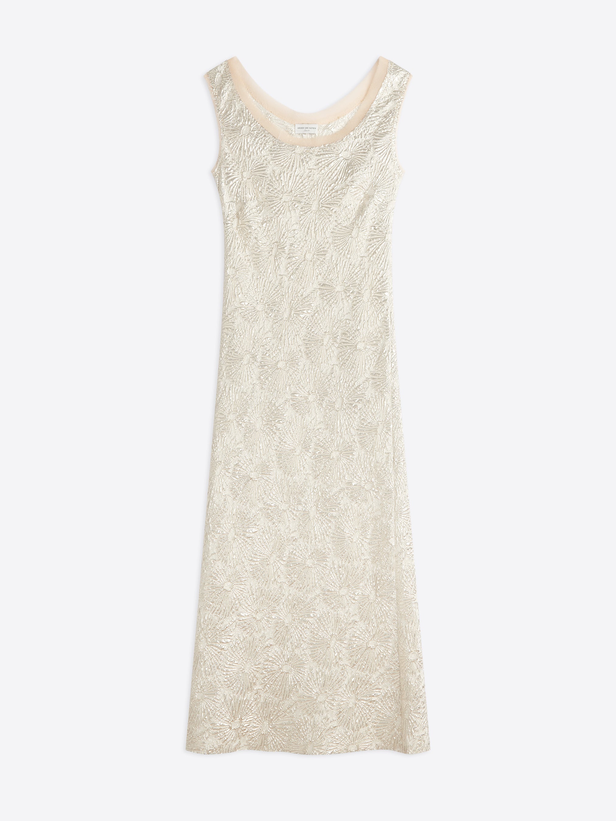 SILVER JACQUARD DRESS - 1
