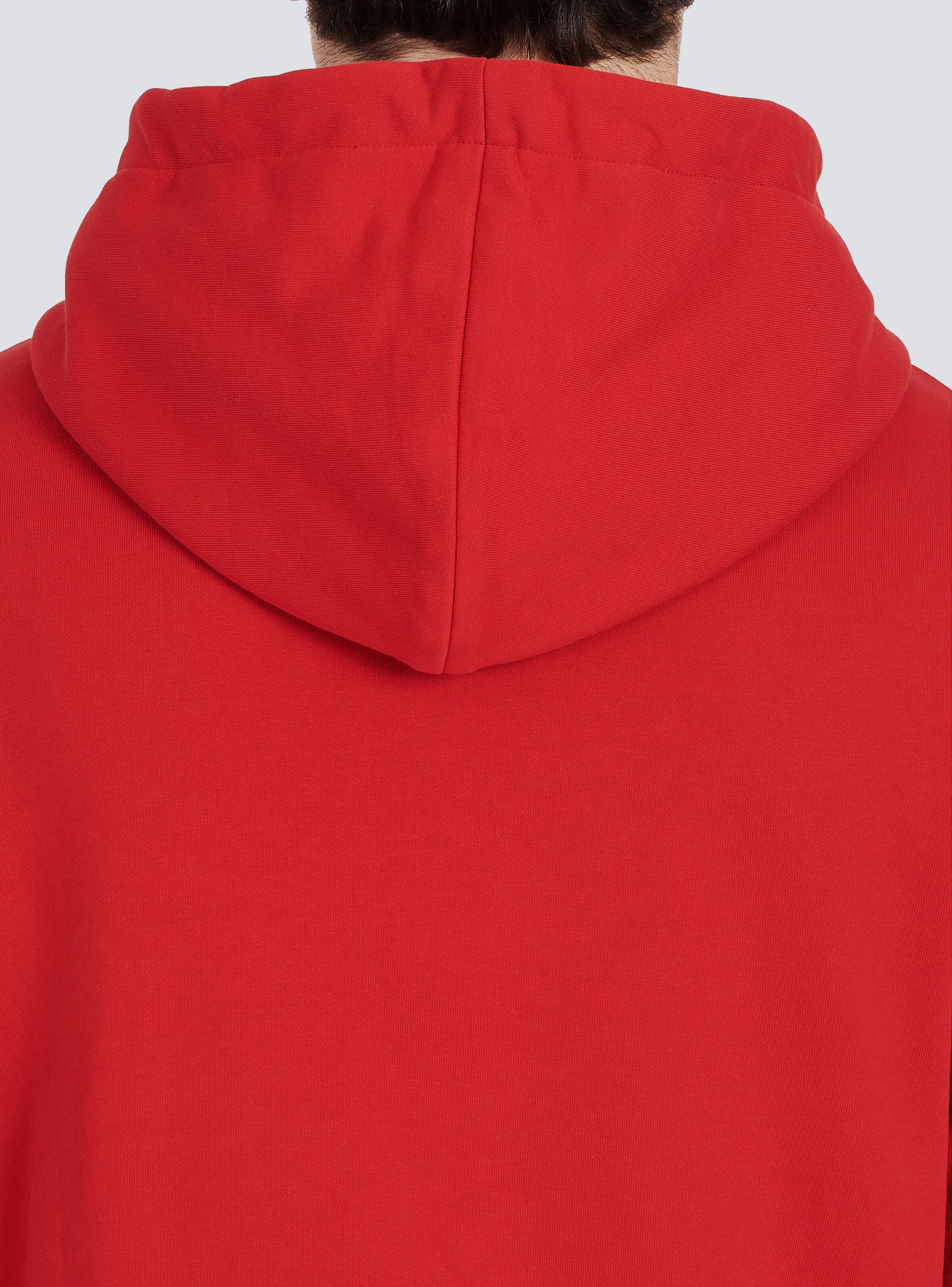 Eco-designed cotton sweatshirt with small flocked Balmain logo - 8