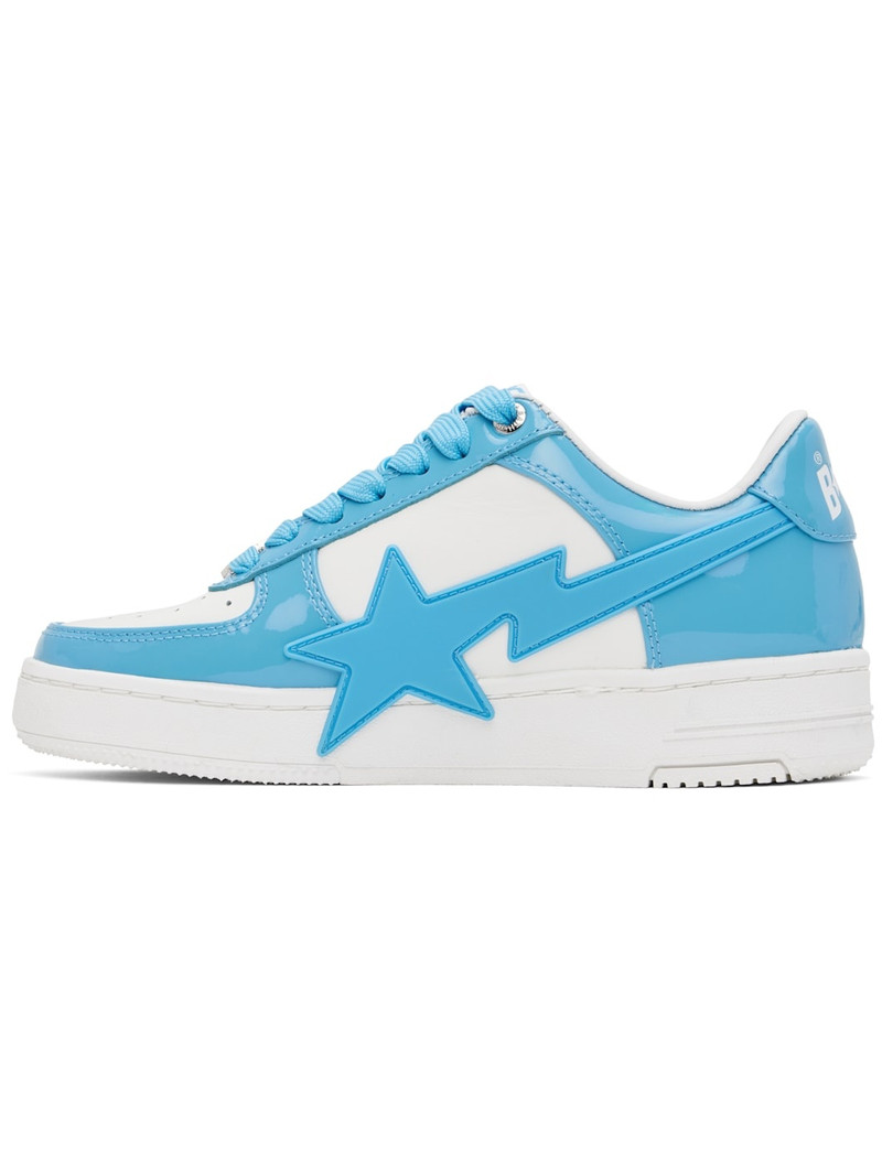 A BATHING APE® White & Blue BAPE STA OS #3 Sneakers outlook