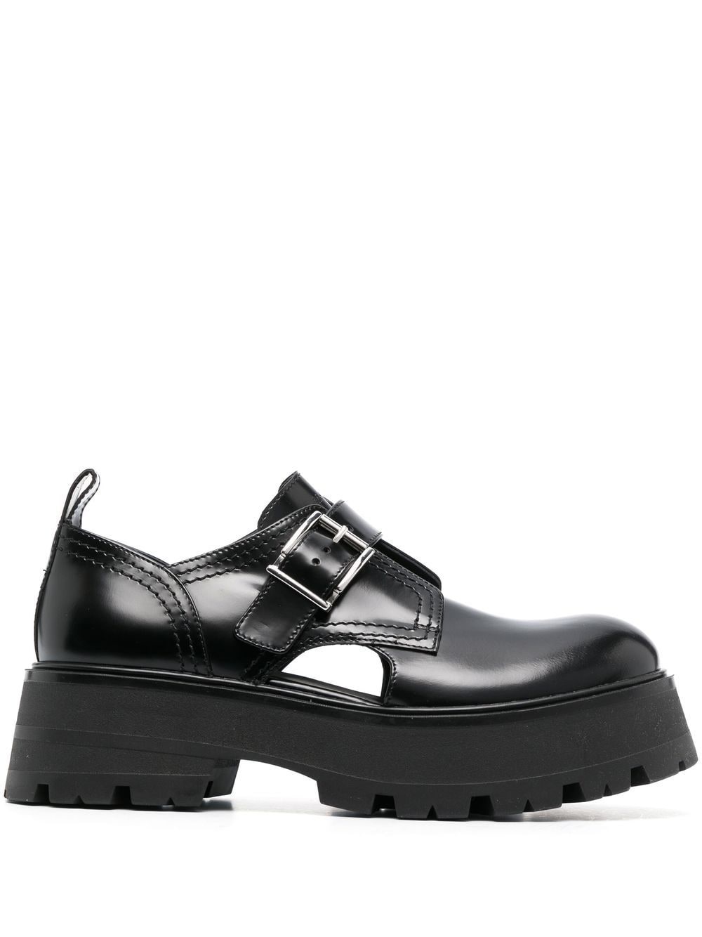 Alexander McQueen side-buckle fastening brogue shoes | REVERSIBLE