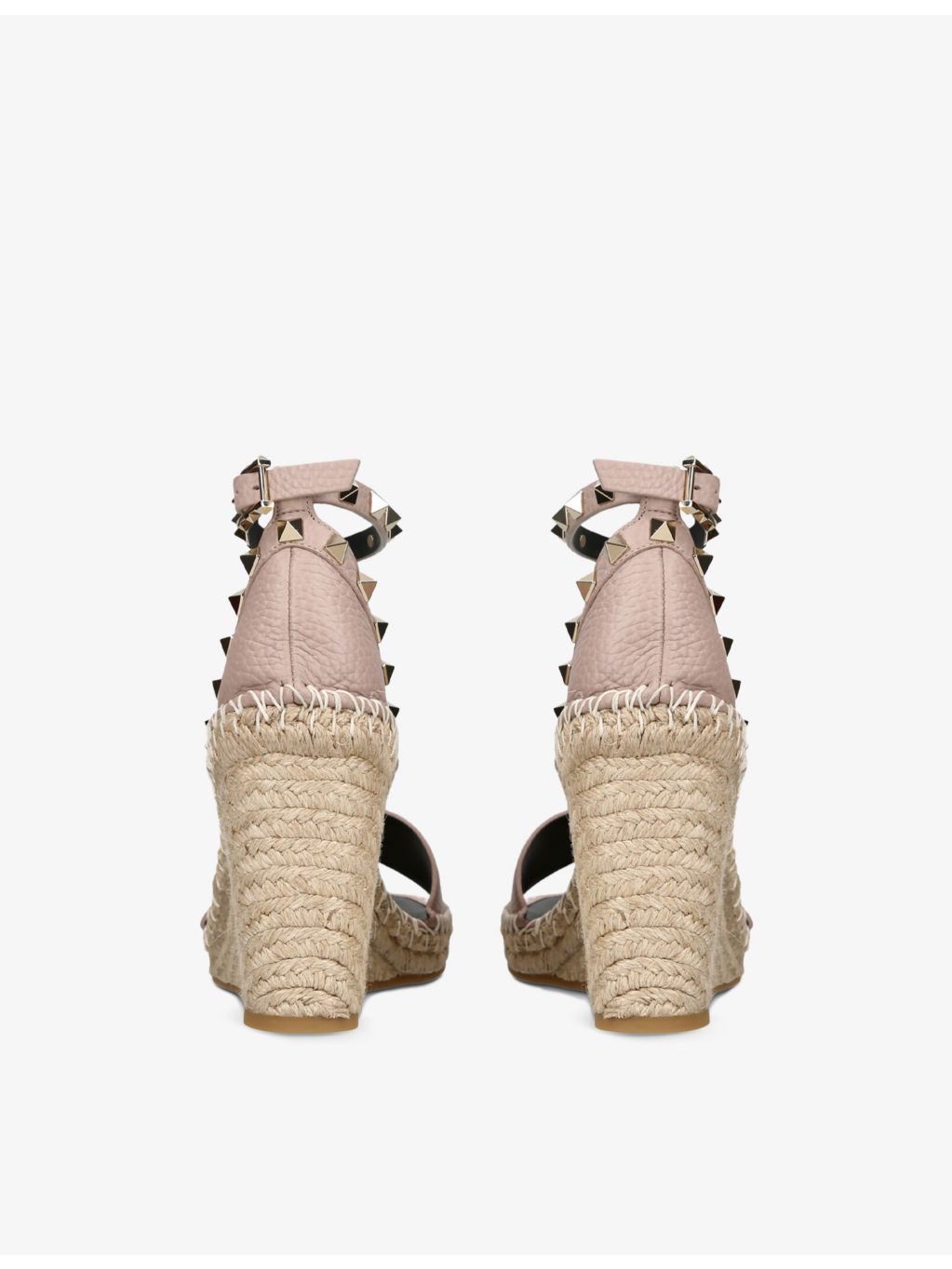 Rockstud 105 leather espadrille wedges - 4