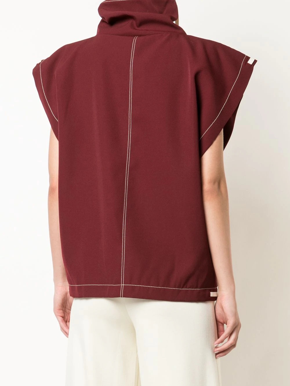 hooded gabardine jacket - 4