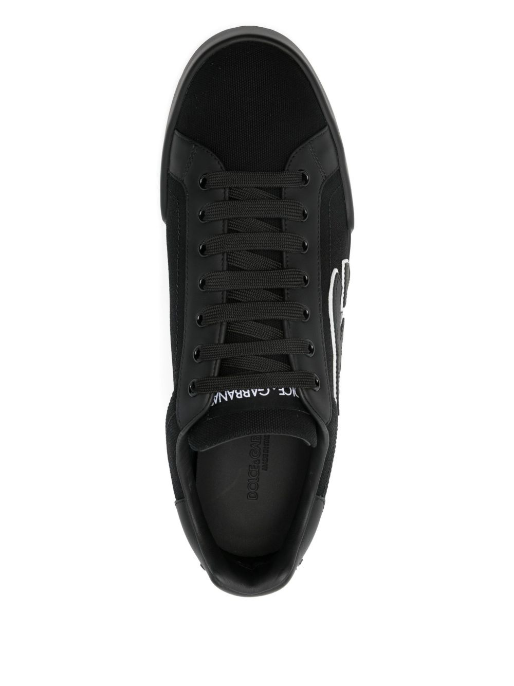 logo-plaque low-top sneakers - 4