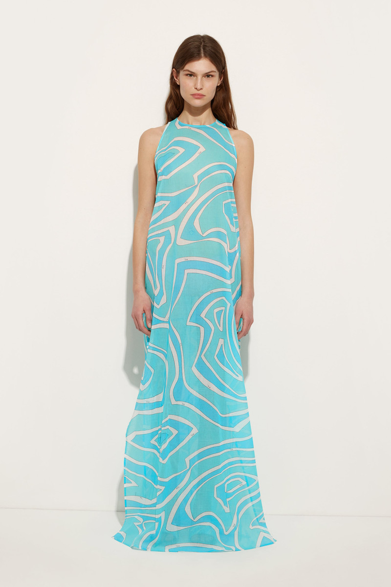 PUCCI LABIRINTO PRINT LONG COTTON DRESS outlook