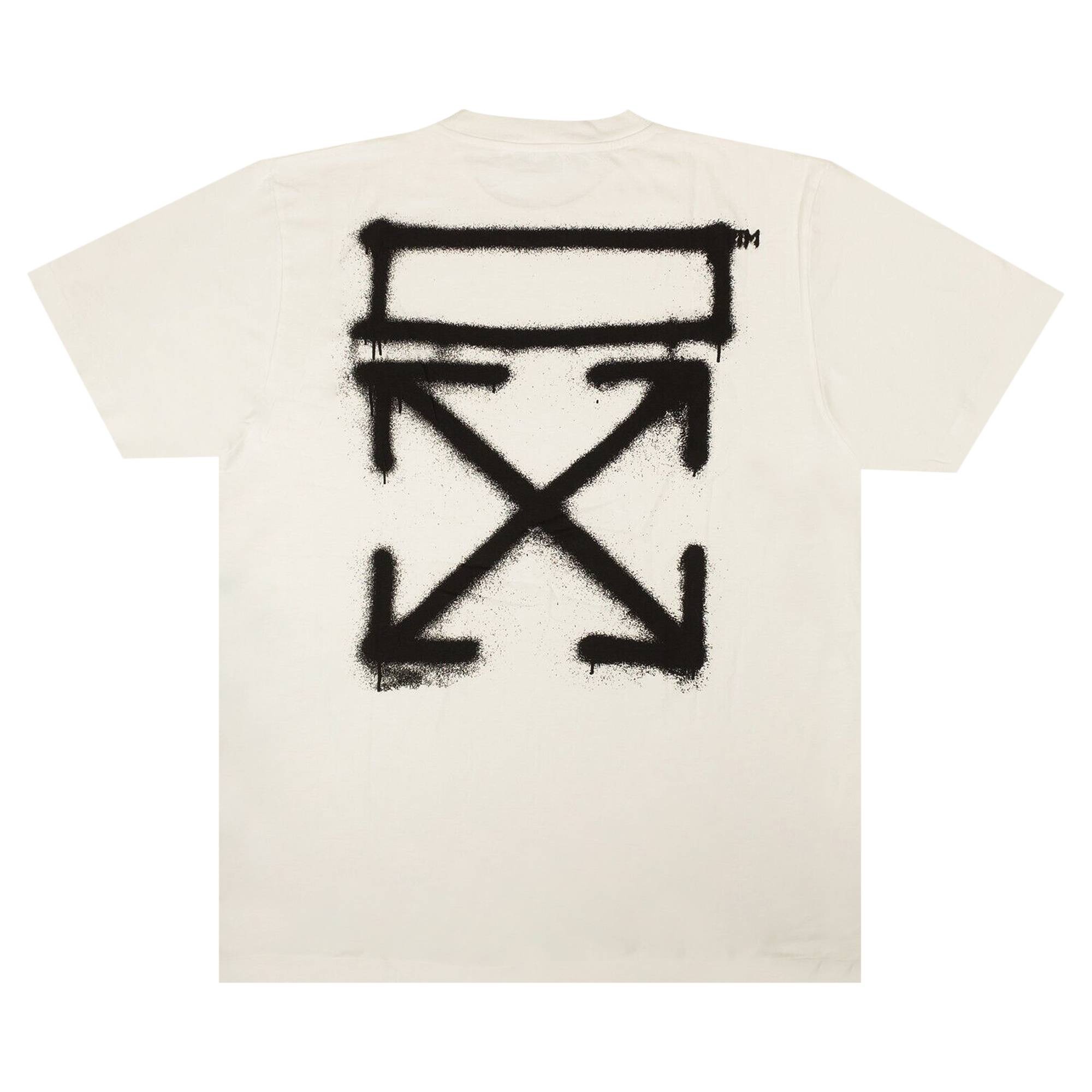 Off-White Spray Marker Slim Tee 'White/Black' - 2