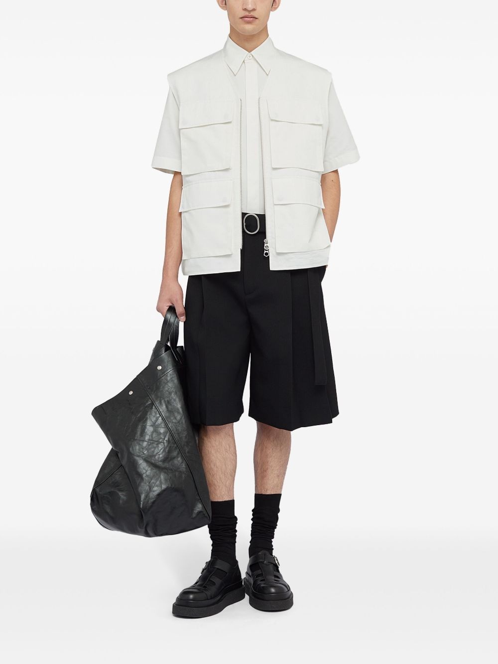 cargo zip-up vest - 2