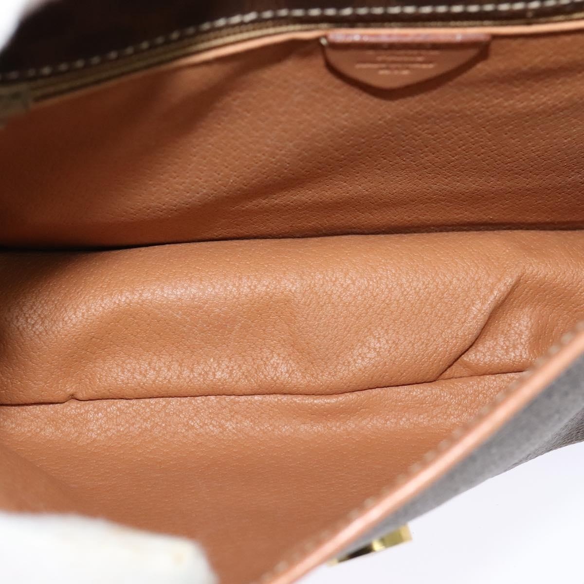CELINE Macadam Canvas Shoulder Bag Pvc Leather Brown - 11