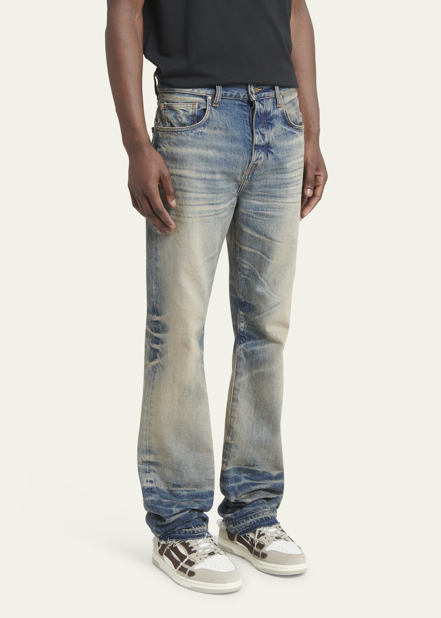 Men's Faded Straight-Leg Jeans - 4