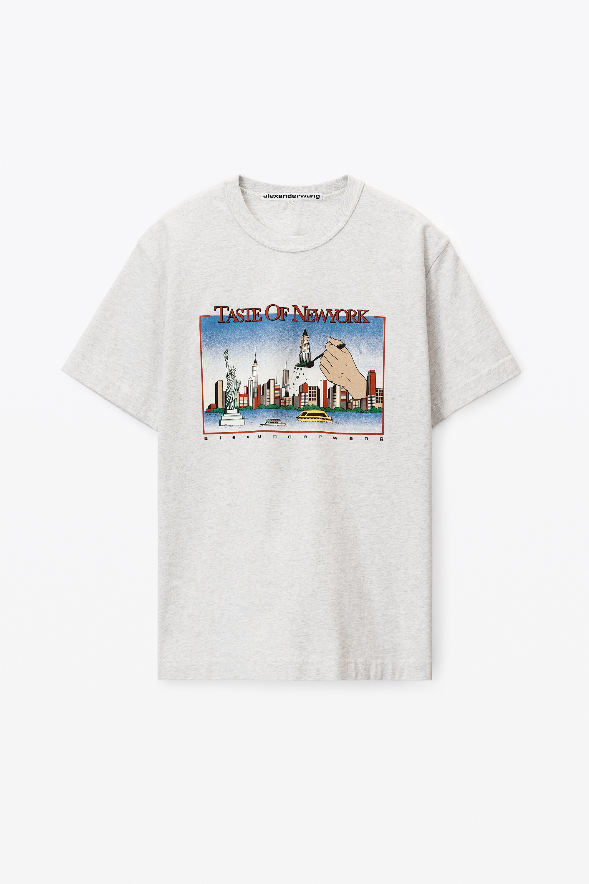 Alexander Wang NY SKYLINE GRAPHIC TEE IN COMPACT JERSEY | REVERSIBLE