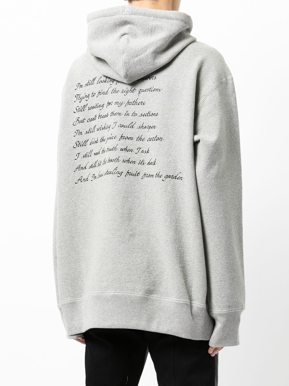 Still-print cotton hoodie - 4