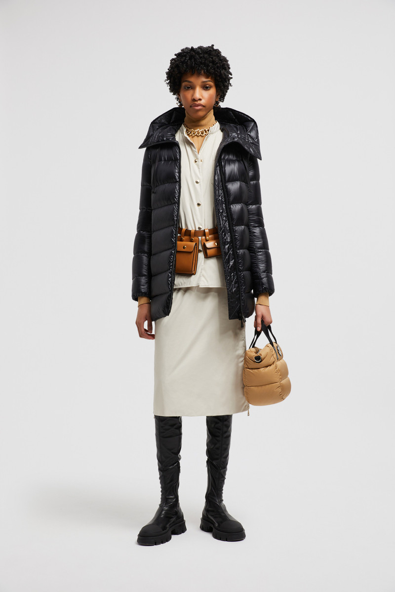 Moncler Suyen Hooded Long Down Jacket outlook