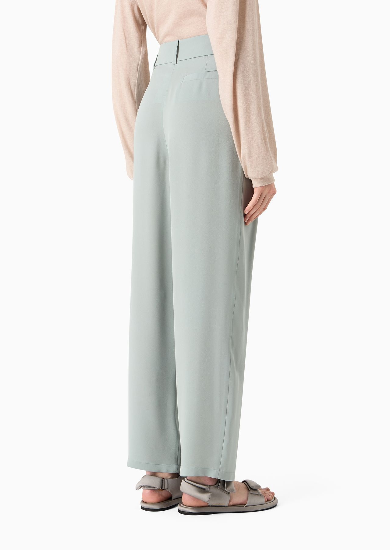ASV triple silk-georgette double-pleat trousers - 3