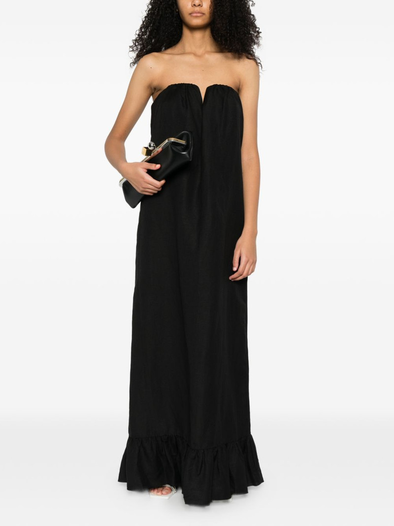 ADRIANA DEGREAS ruffled maxi dress outlook