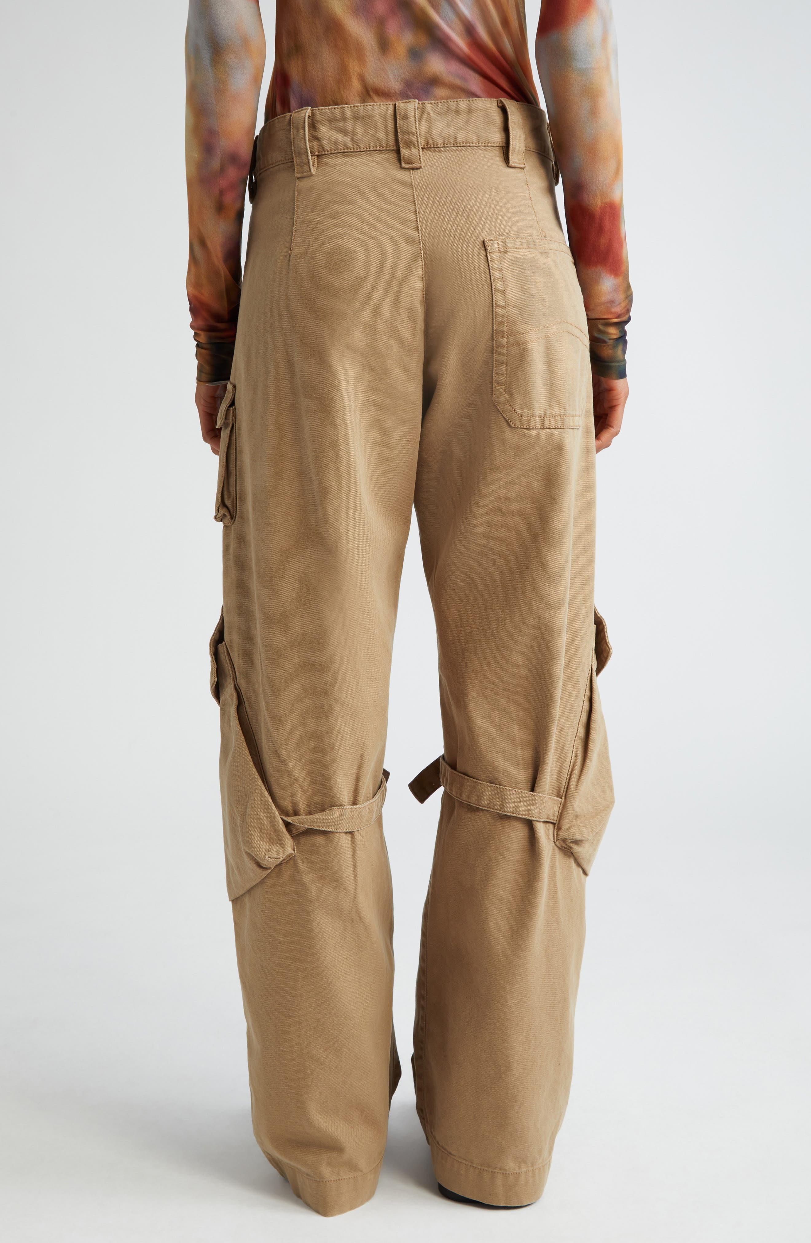 Potinal Cotton Canvas Cargo Pants - 3