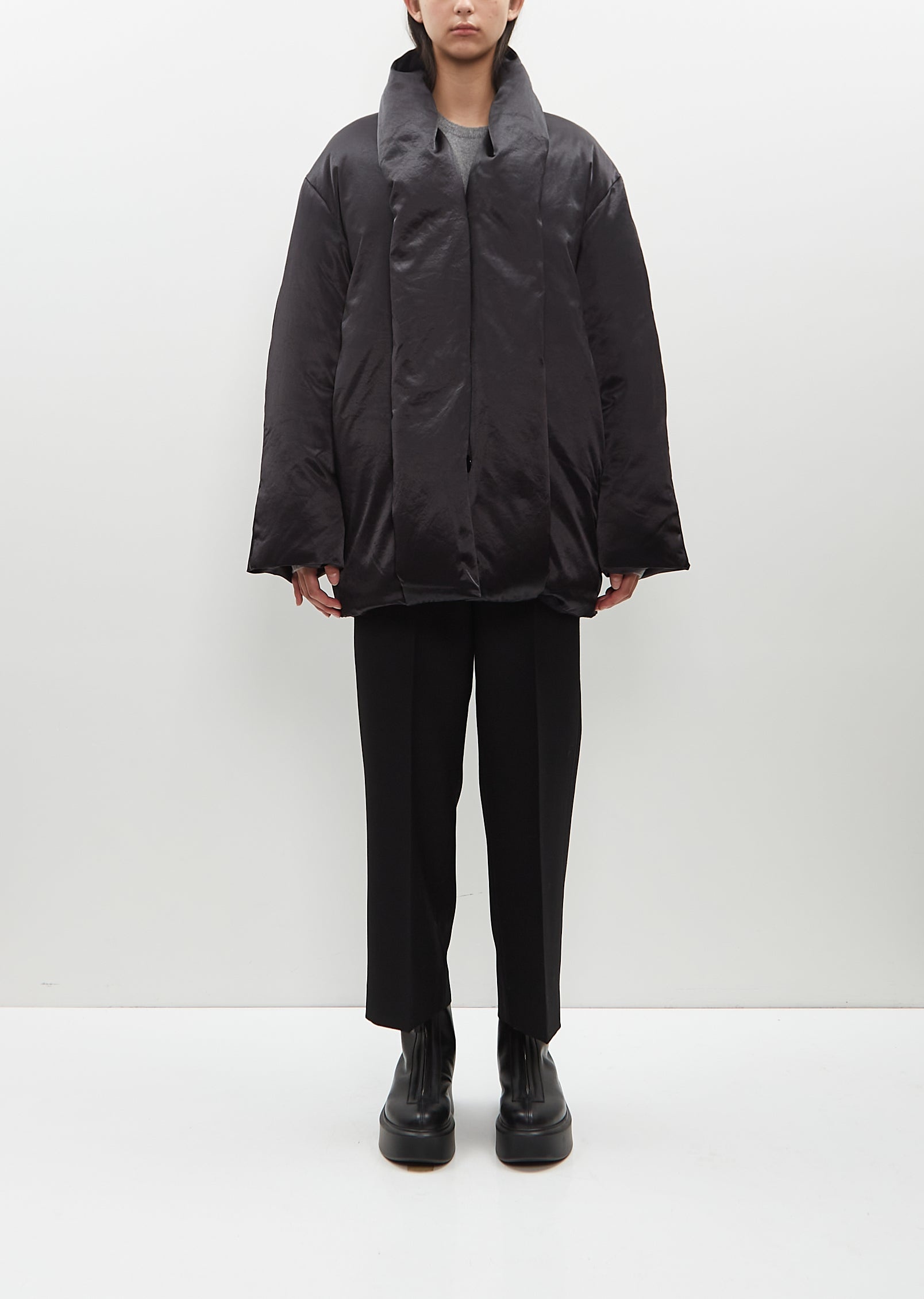 Satin Puffer Jacket - 4