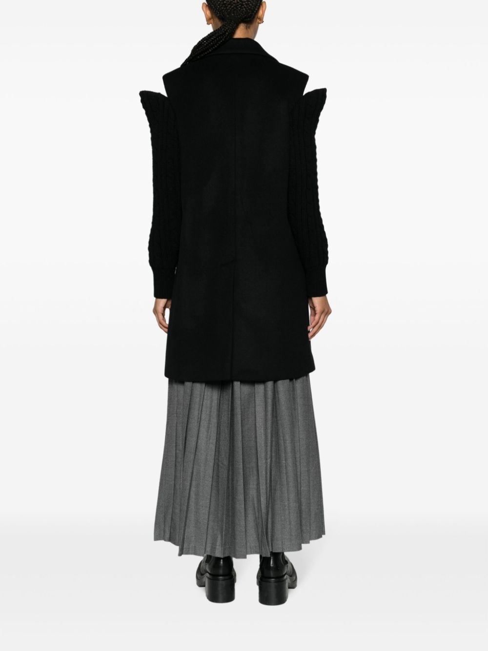cold-shoulder single-breasted coat - 4