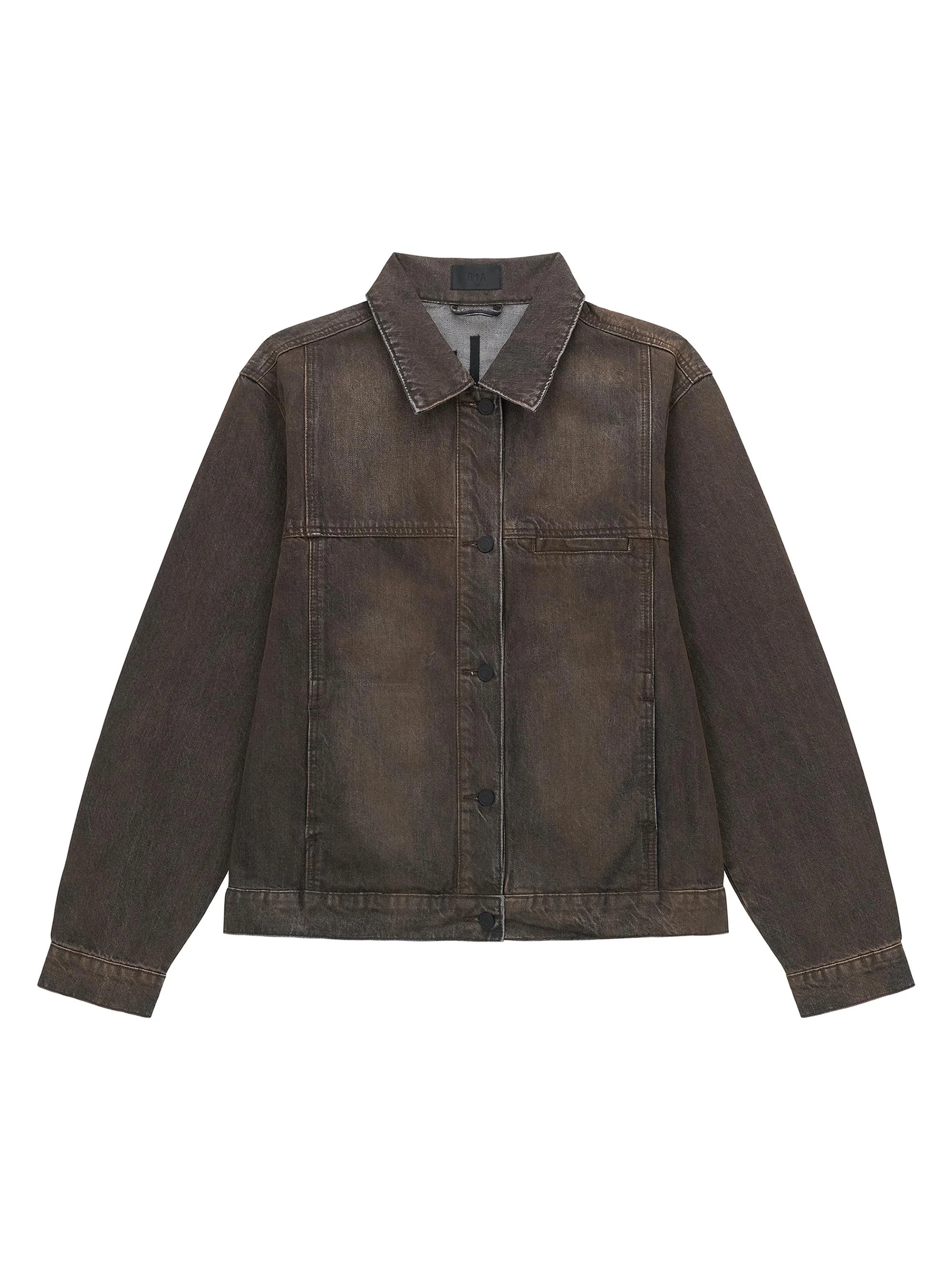 Men's Exodus Valentiano Boxy-Fit Denim Jacket - Mocha Drift - 1