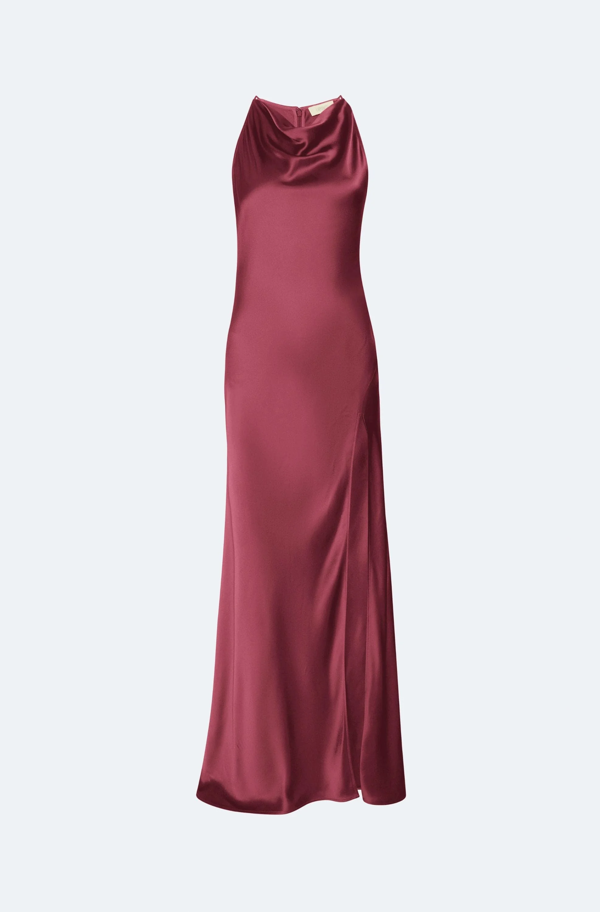 Satin Halter Gown - 1