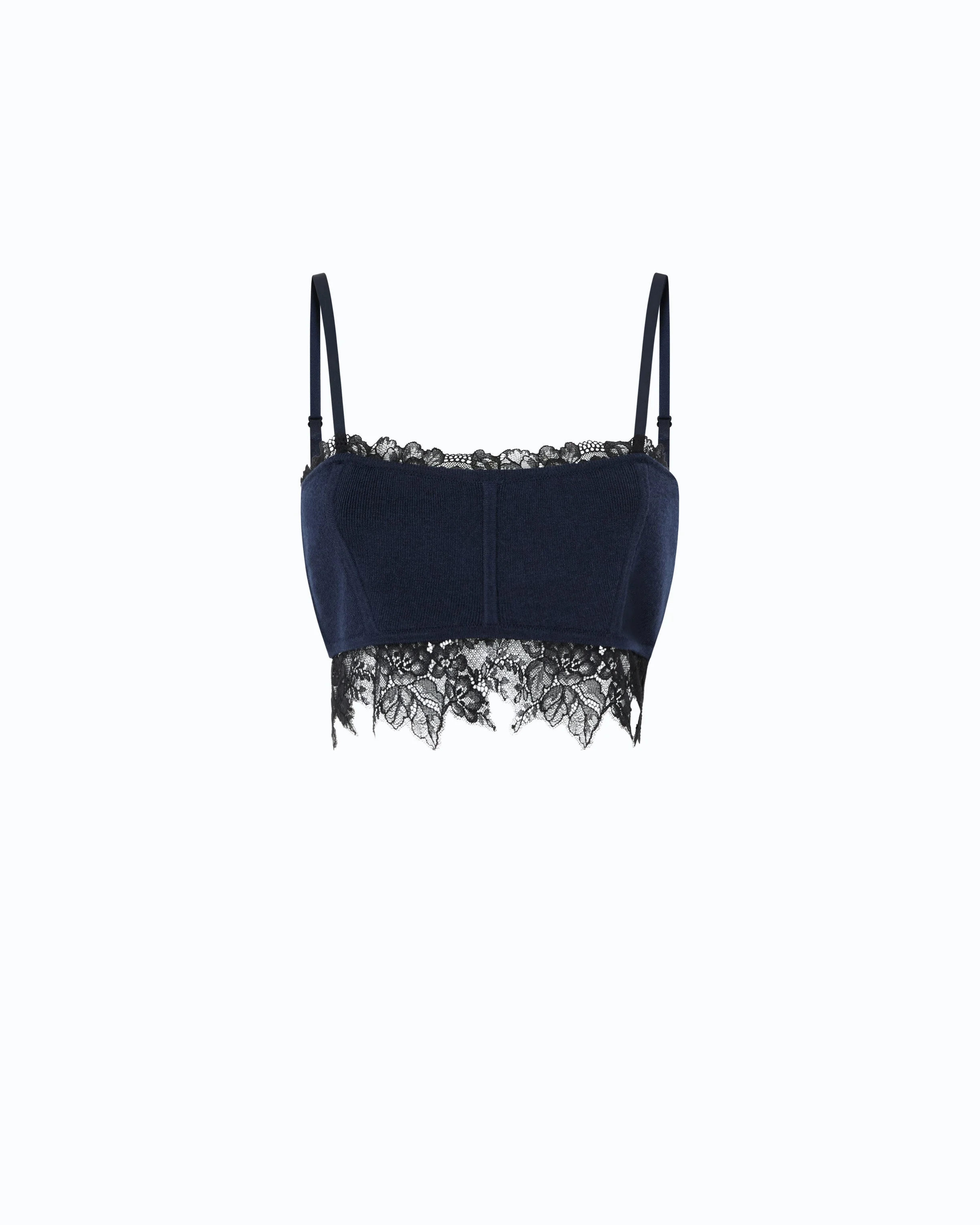 KNIT BRALETTE WITH LACE - 1