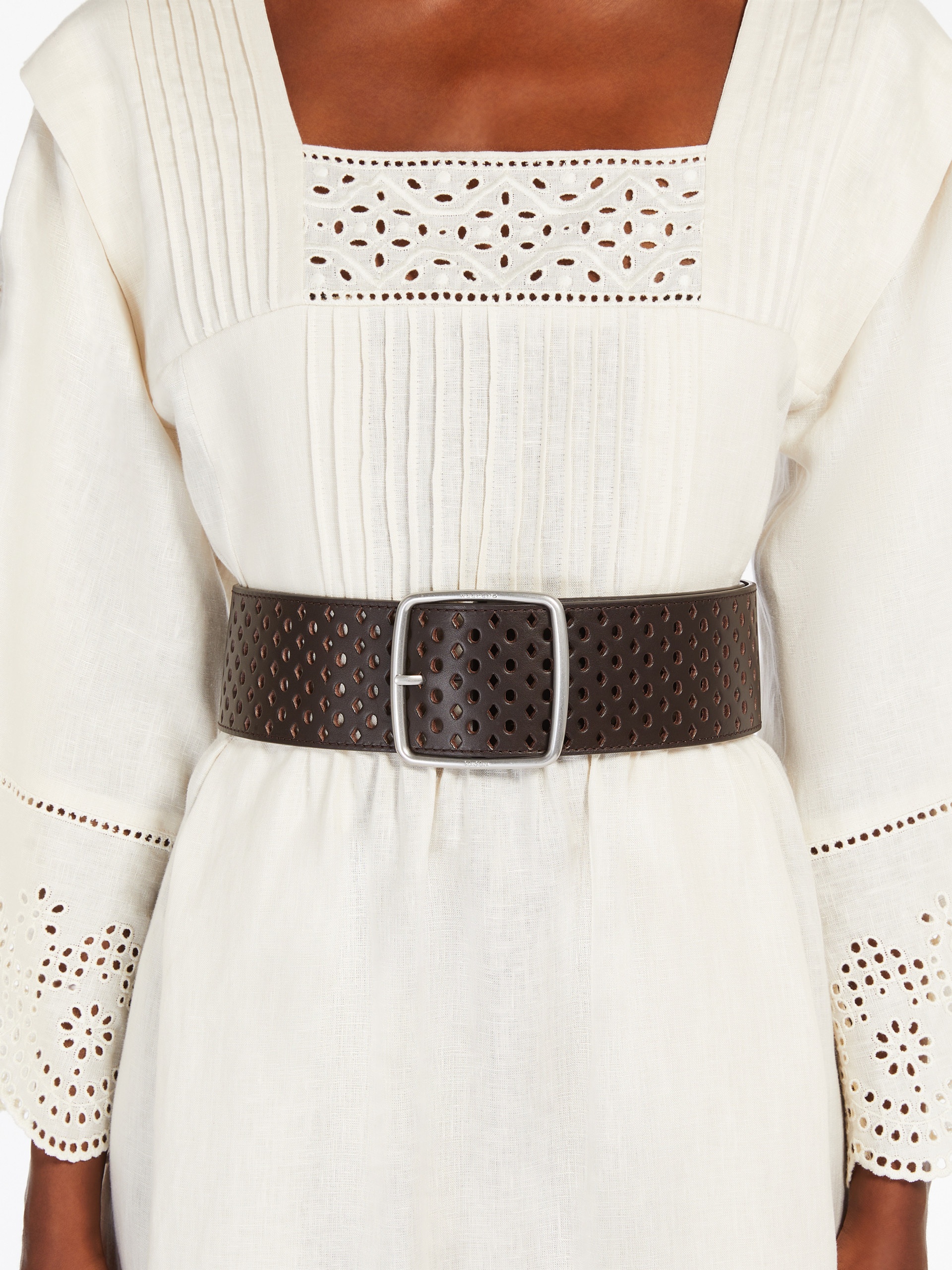 KUENS Perforated leather belt - 3