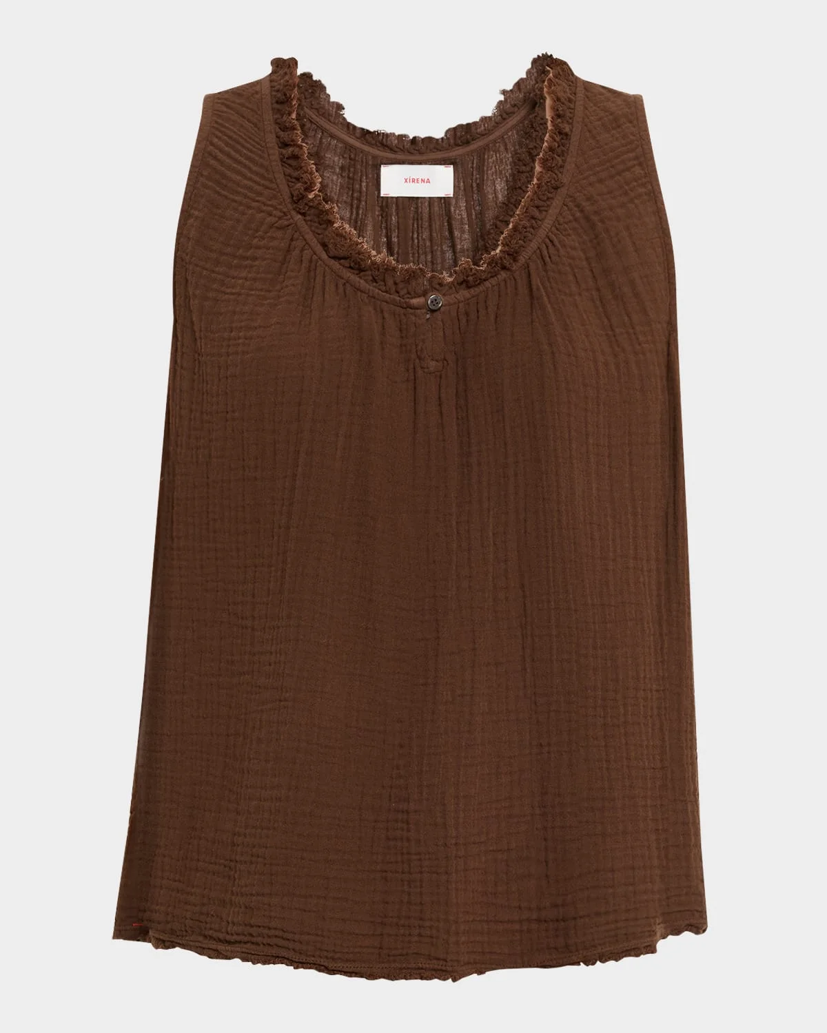 Rosie Ruffle-Trim Cotton Gauze Top - 1