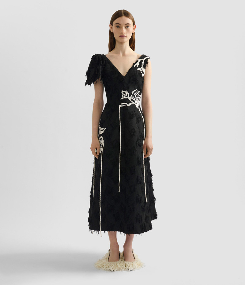 EMBROIDERED FIL COUPÉ JACQUARD MIDI DRESS 4