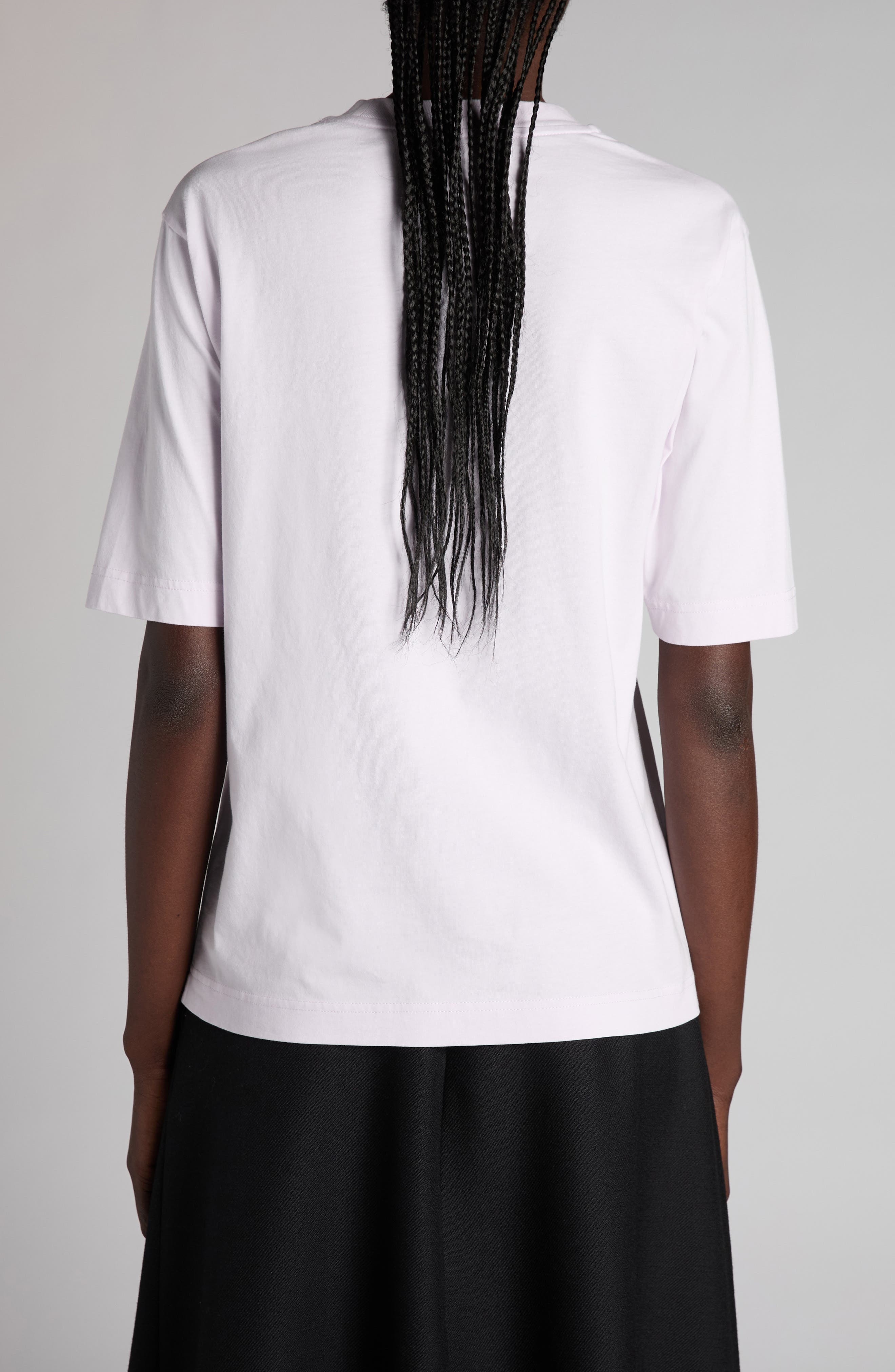 Moncler Logo Patch Cotton T-Shirt in Pale Pink at Nordstrom - 2