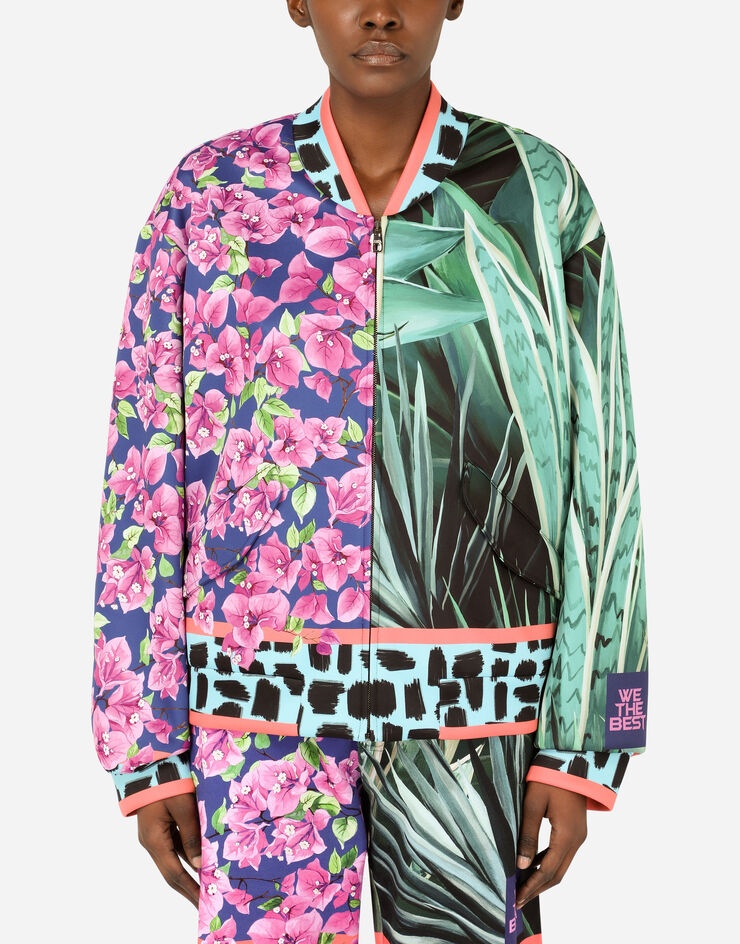 Technical fabric jacket with jungle mix print - 9