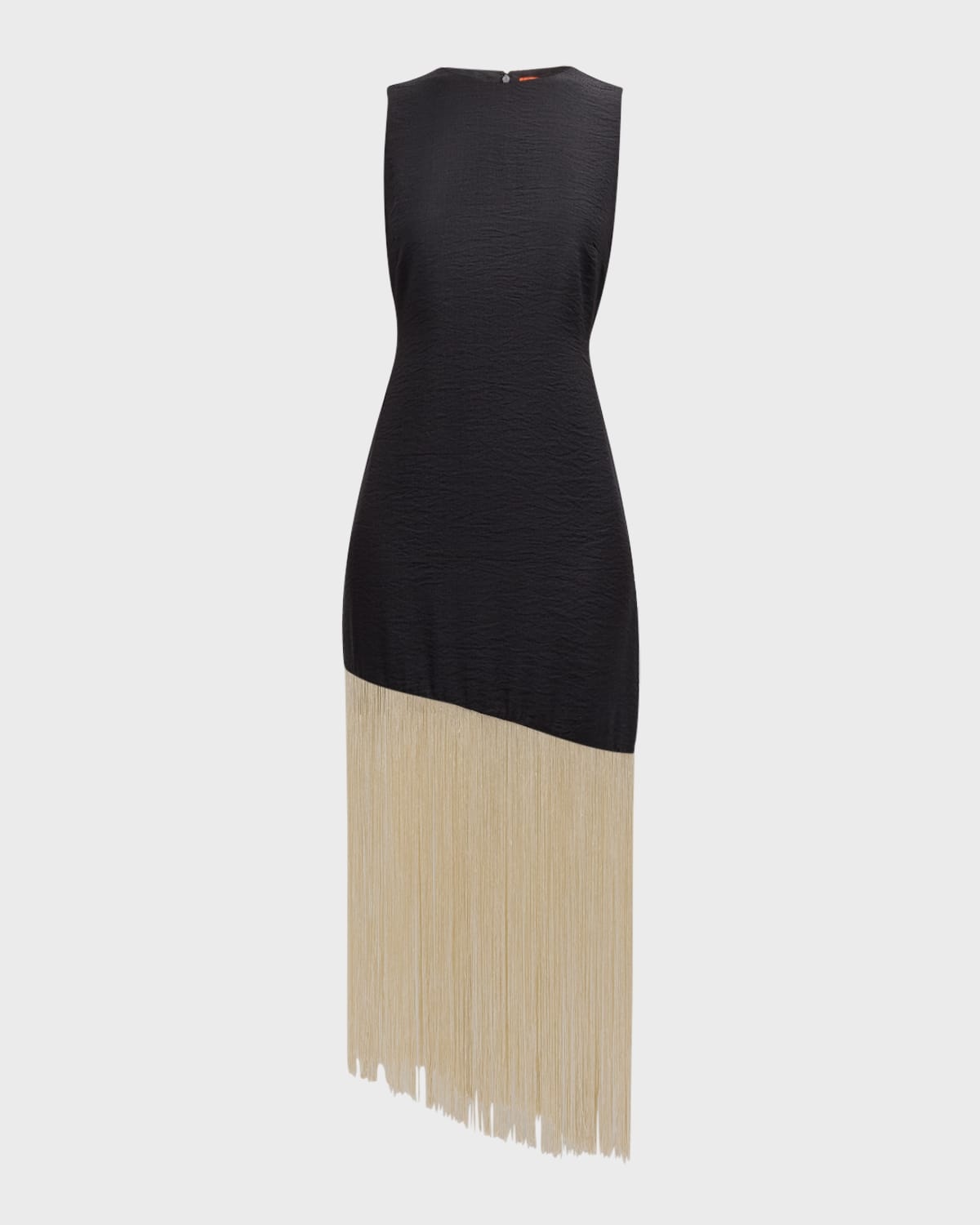 Casablanca Two-Tone Sleeveless Long Fringe Dress - 1