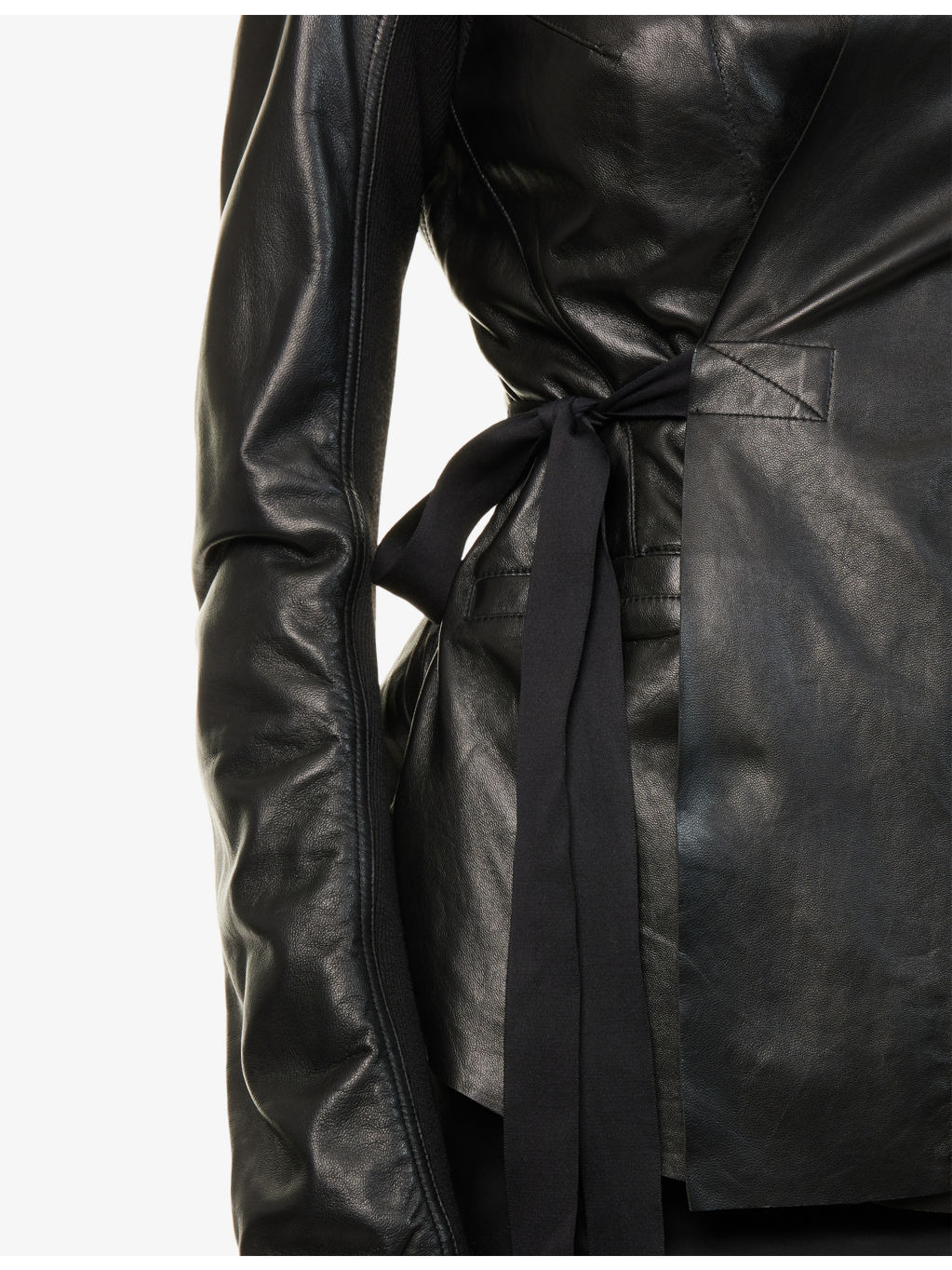 Hollywood Wrap-Front Leather Jacket - 6