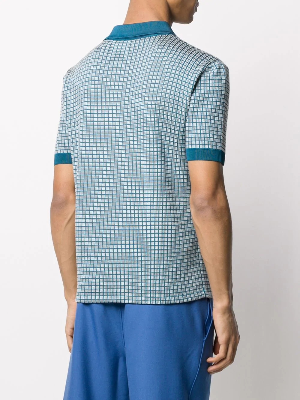 checkered squares polo shirt - 4