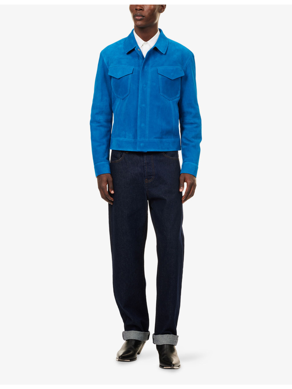 Regular-Fit Padded Suede Jacket - 2