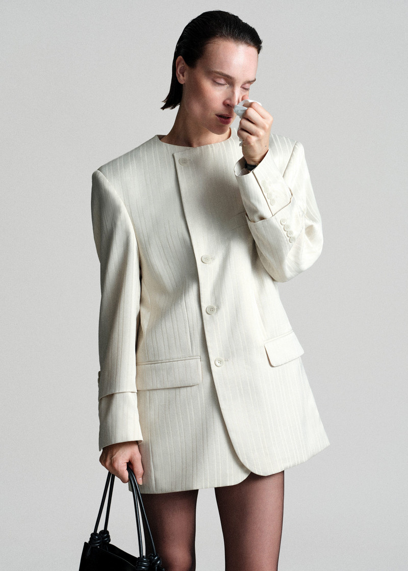 Bettter Oversized Blazer Dress - Off White 1